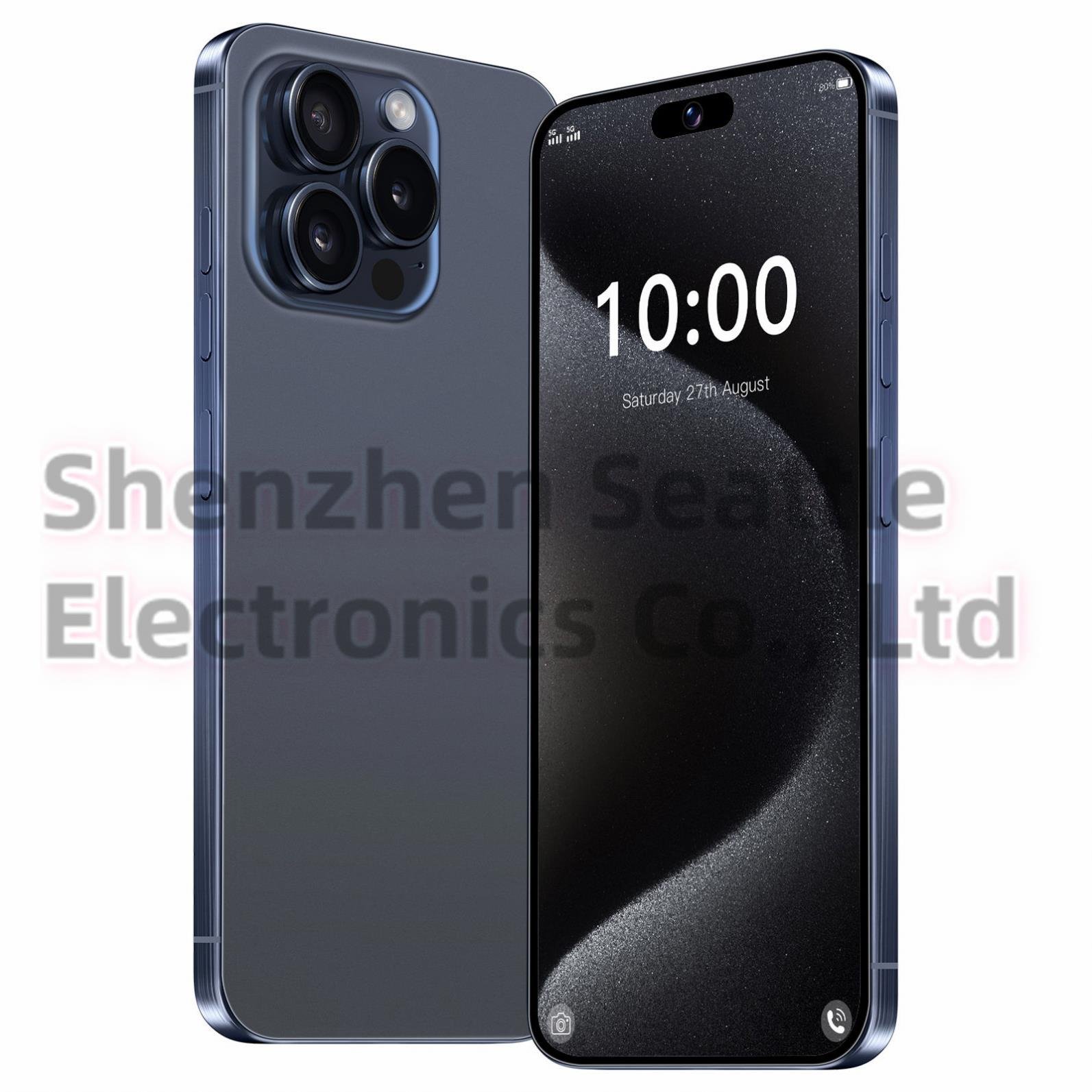 16 pro max 6.8 inch Full Screen WIFI GPS I16 Smartphone 12GB+512GB 1TB 4G 5G Mobile phone Large screen HD camera wholesale